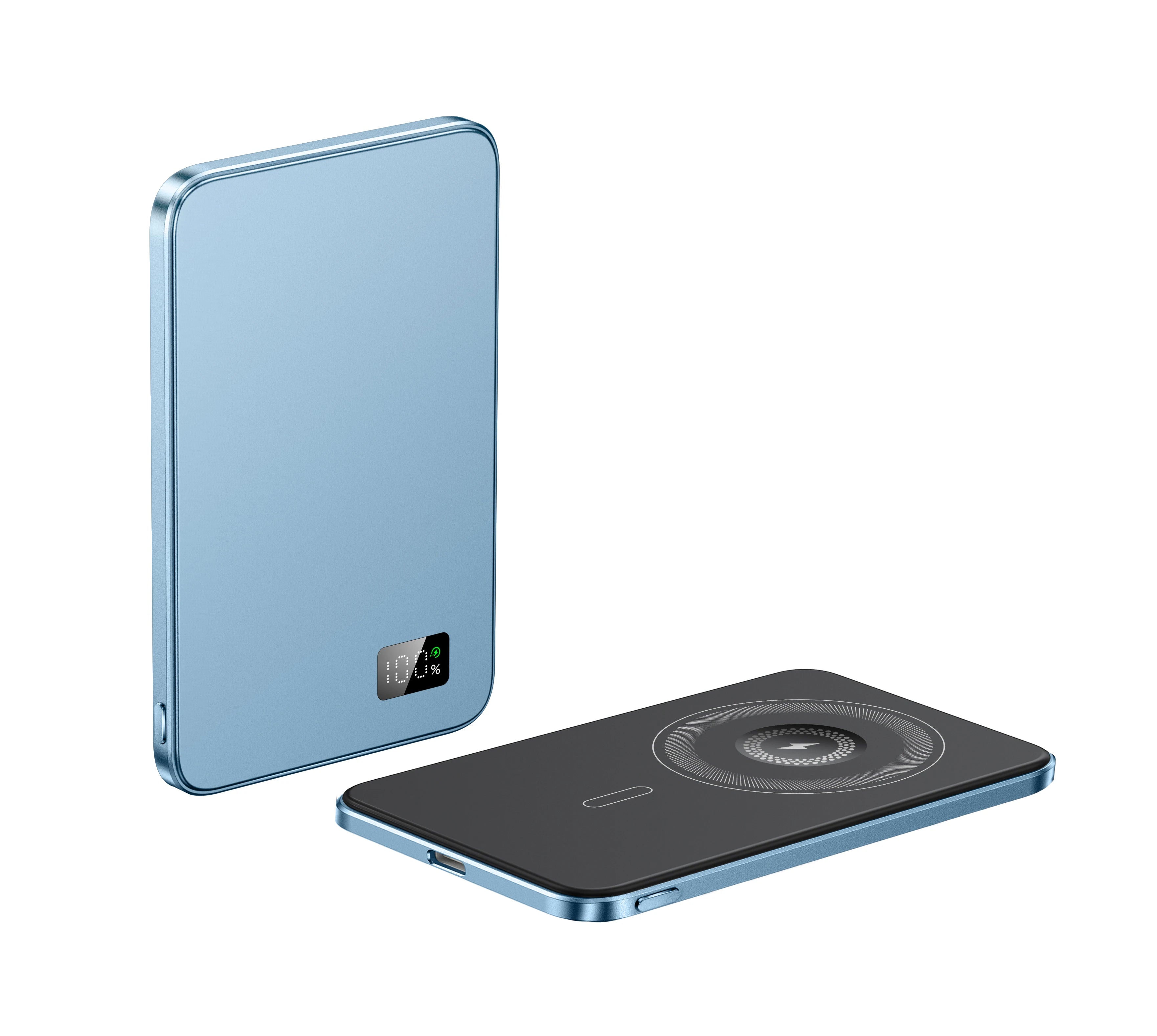 Ultra thin Alloy Powerbank Magnetic Power Bank Wireless Fast Charger For Magsafe