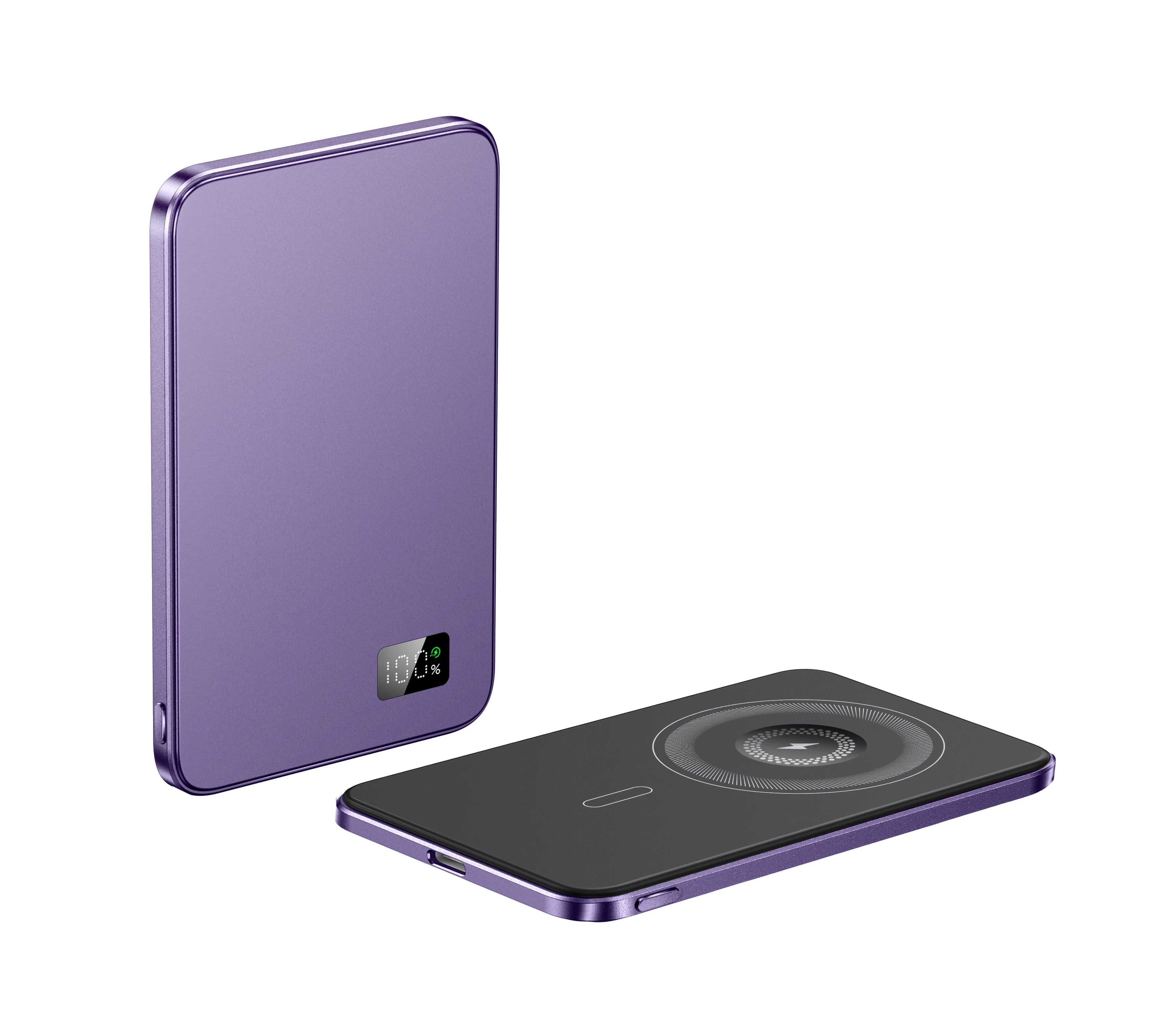 Ultra thin Alloy Powerbank Magnetic Power Bank Wireless Fast Charger For Magsafe